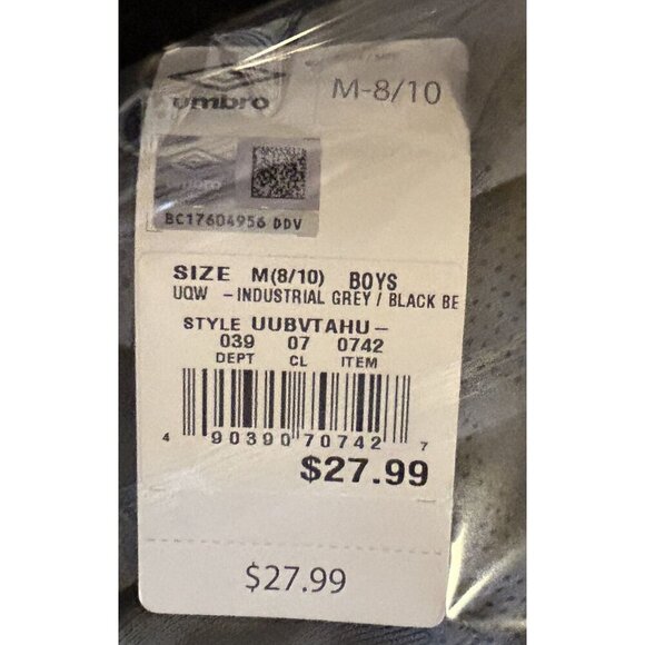 Umbro Kids Tech Soccer Full Zip Jacket Size M (8/10) Gray Zipped Pockets NWT - Picture 2 of 14